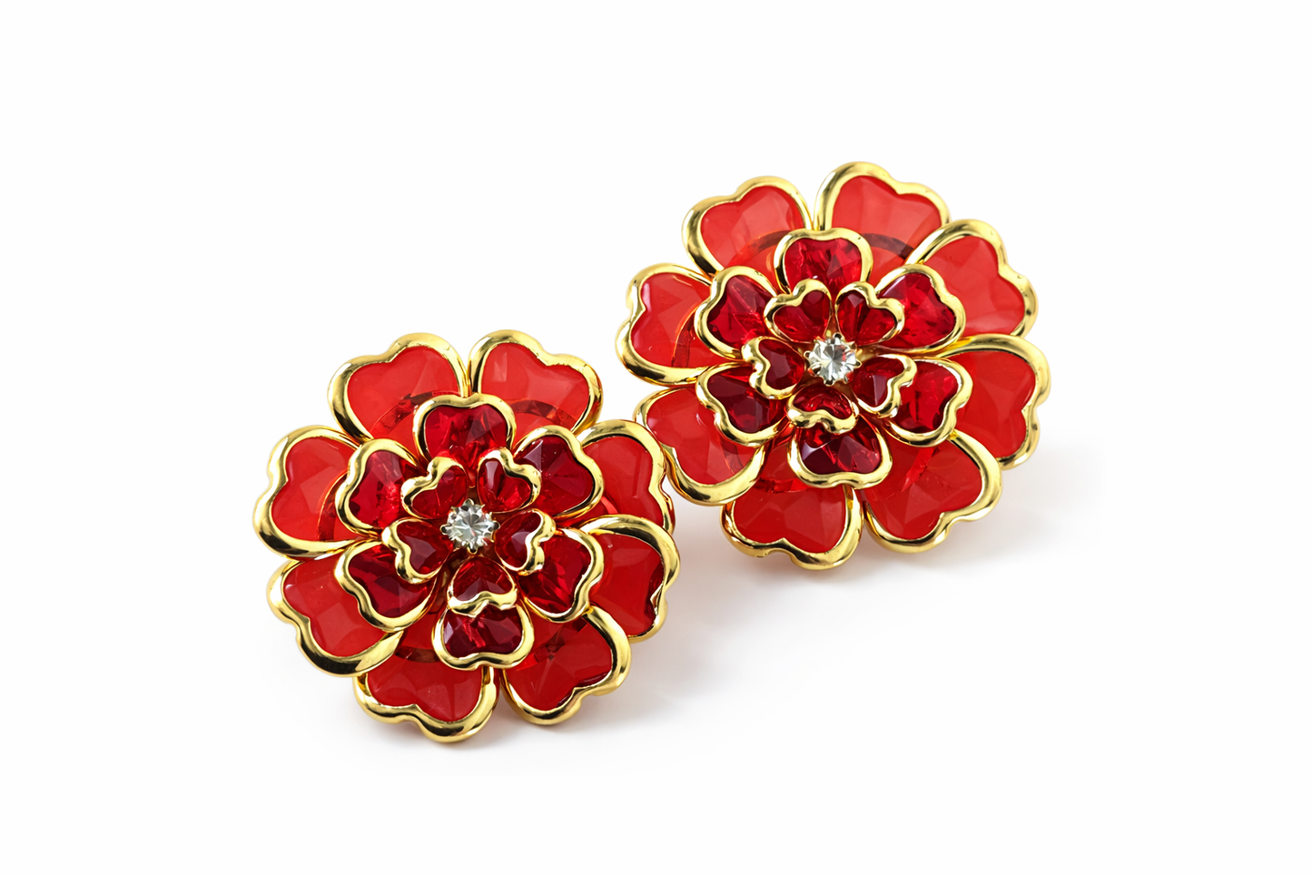 Sierknoop voor Blouse – Rood met Goud