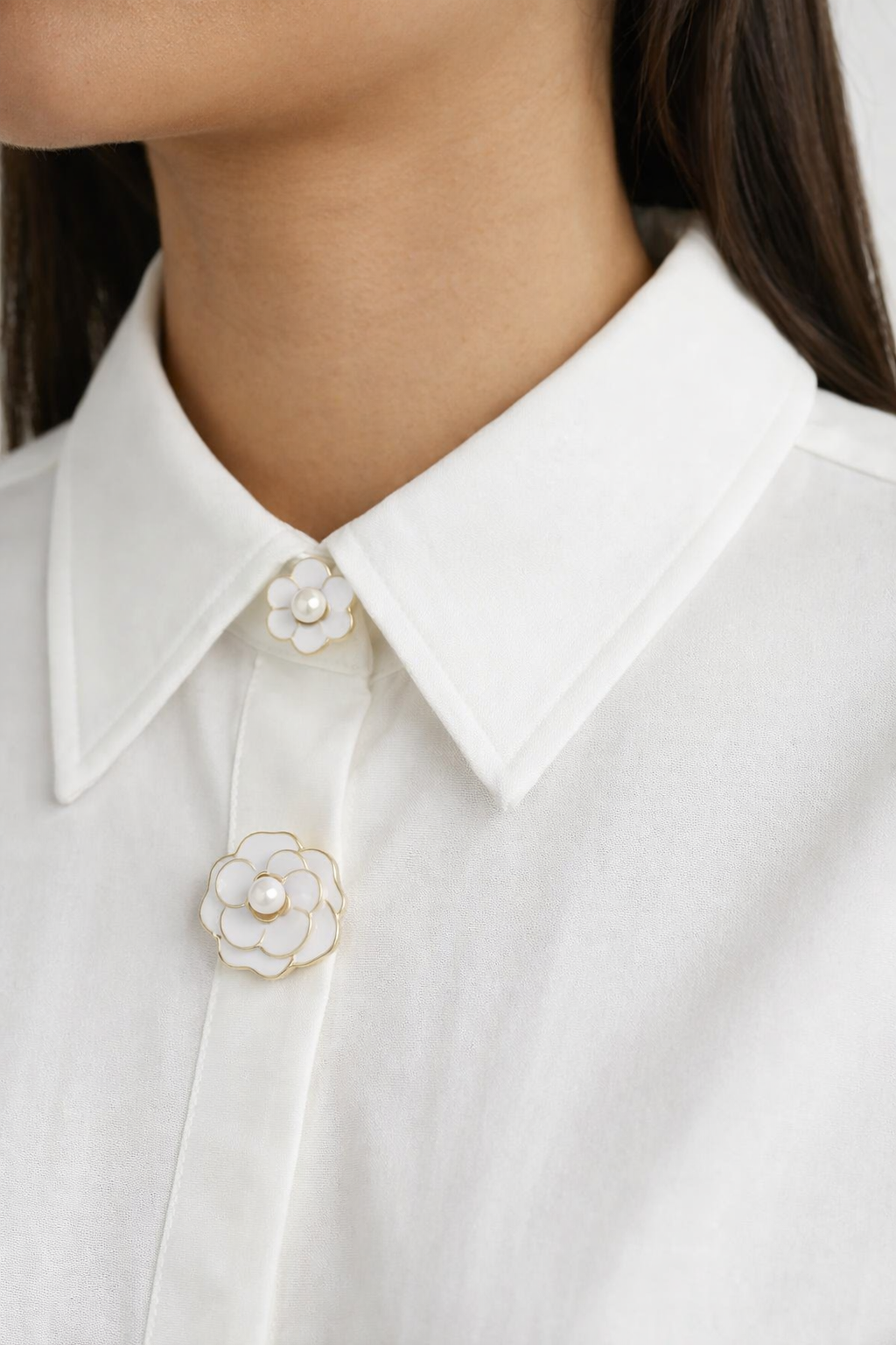 Sierknoop voor Blouse – Blauw met Goud