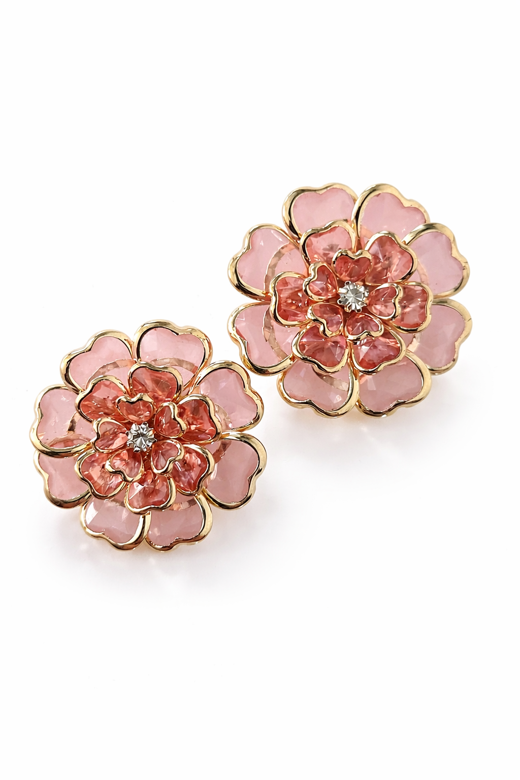 Sierknoop voor Blouse – Licht roze met Goud