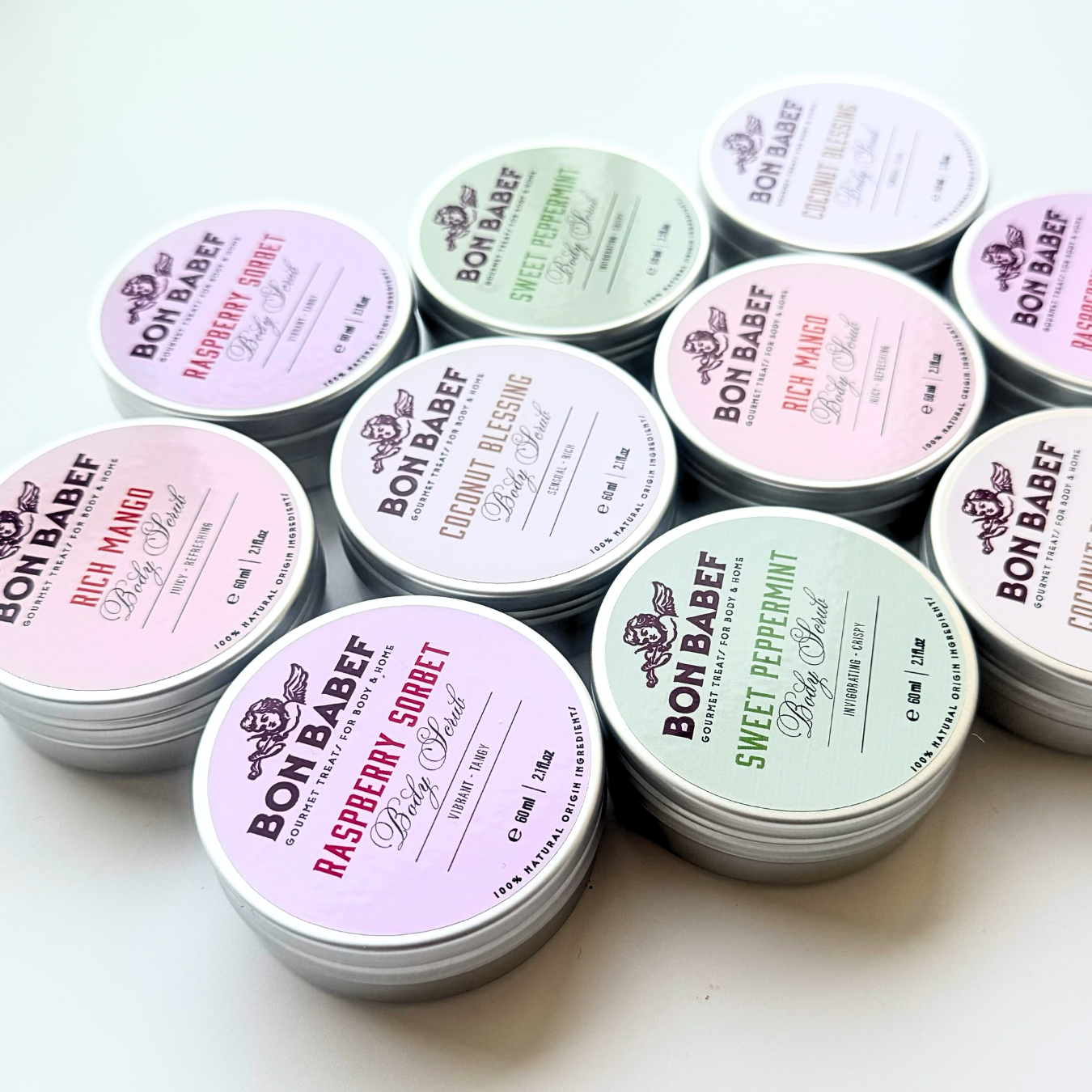 Salt body scrub met zoete pepermunt 75g | 60 ml