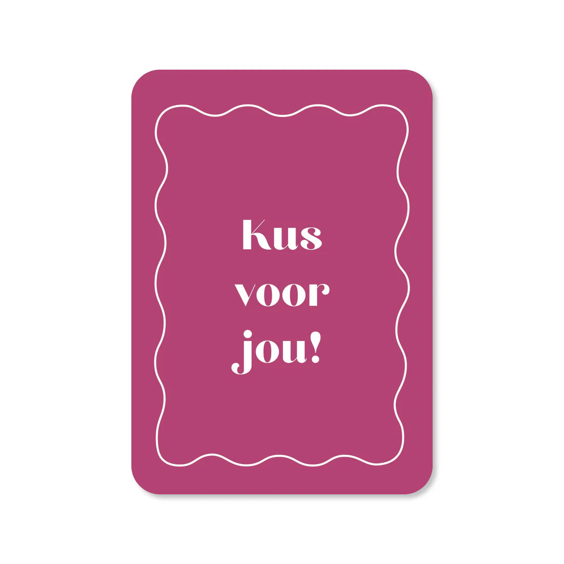 Handgeschreven Wenskaart Kus Voor Jou