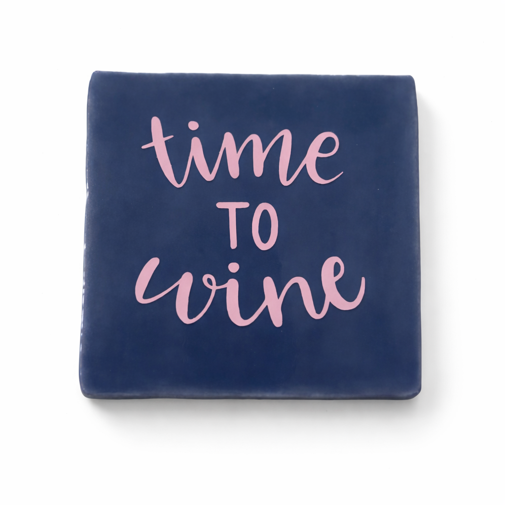 Tegeltje Time to Wine – cadeau voor wijnliefhebbers