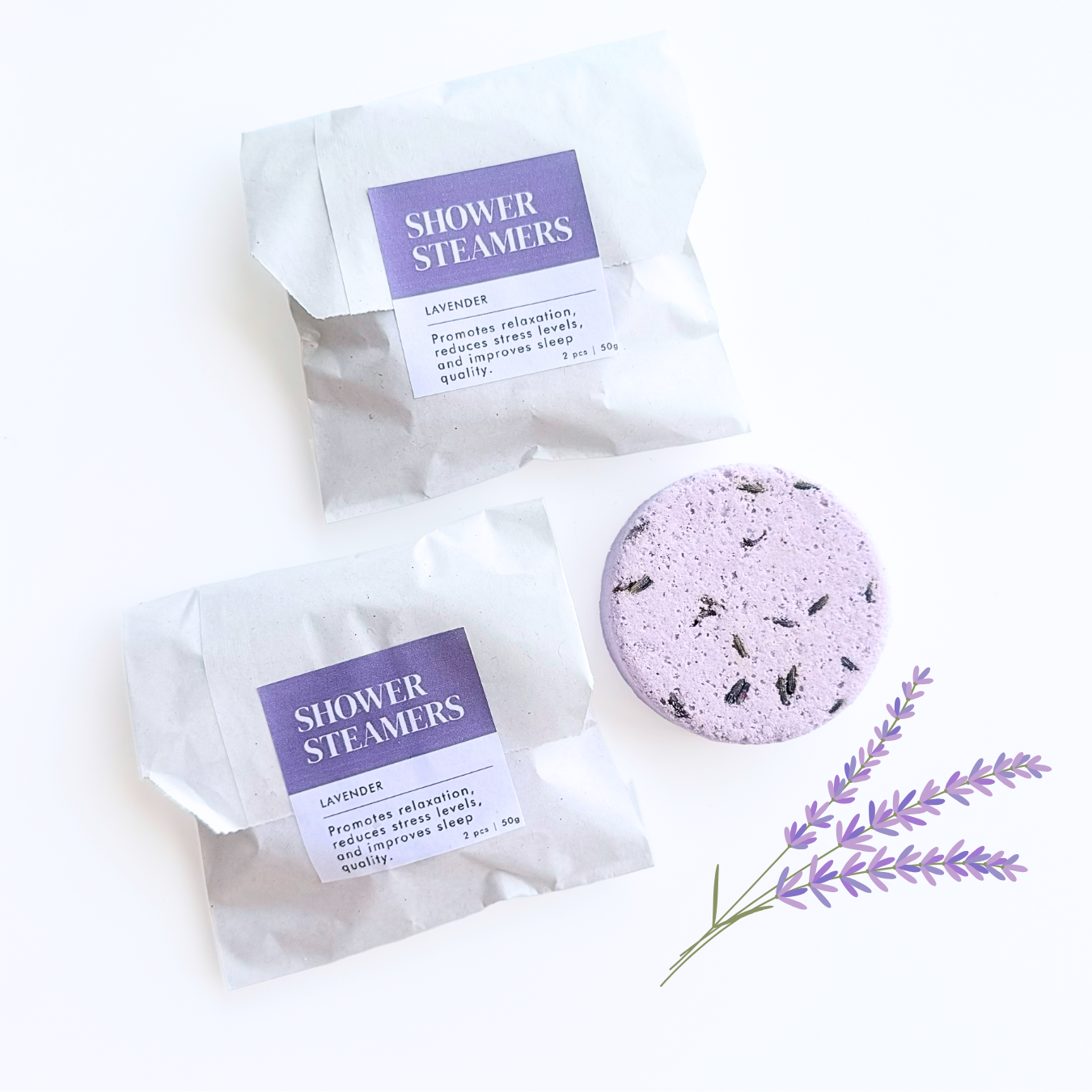 Lavendel Douchestoomtablet – Creëer een Spa Moment in je Eigen Douche