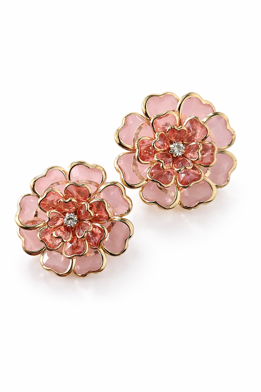 Sierknoop voor Blouse – Licht roze met Goud