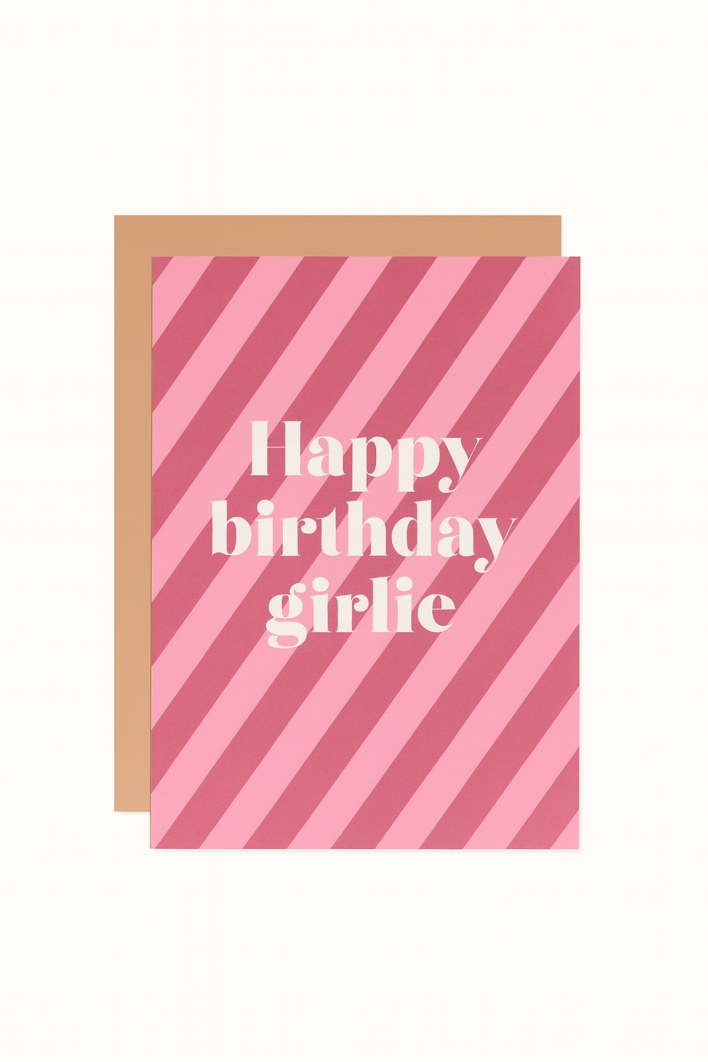 Handgeschreven Wenskaart Happy Birthday Girlie
