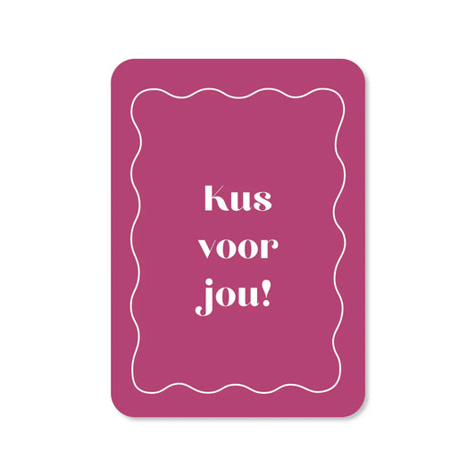 Handgeschreven Wenskaart Kus Voor Jou