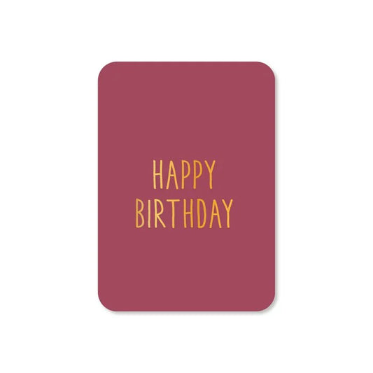 Handgeschreven Wenskaart Happy Birthday met Goudfolie