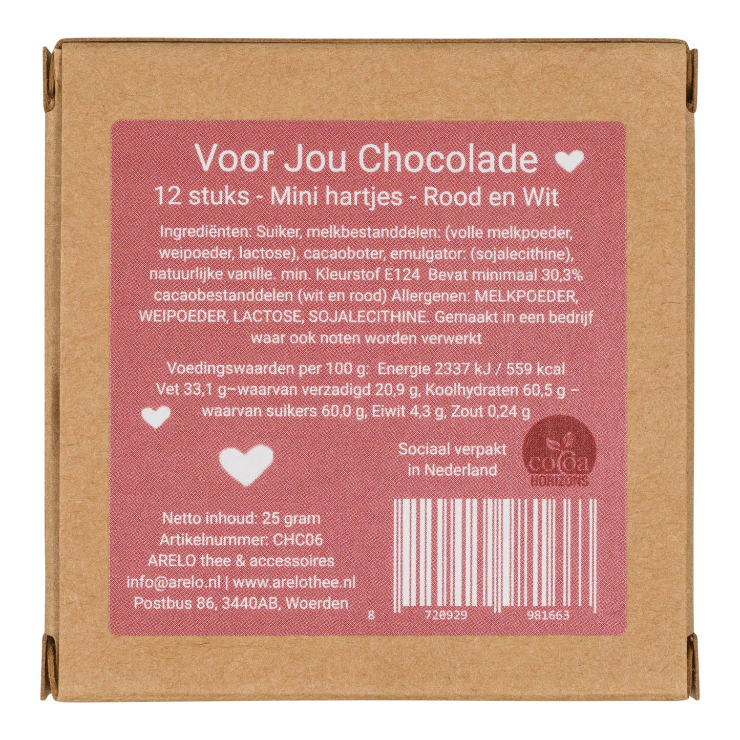 Voor Jou Chocolade - Hartjes