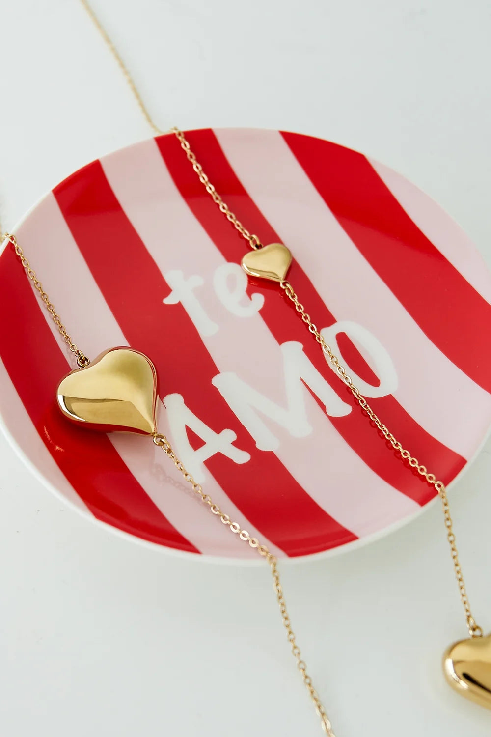 Schaaltje Rood Roze Strepen